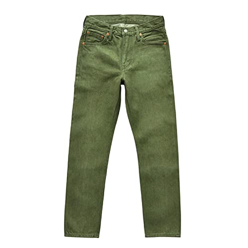 Jeans Herren Hose Jeanshose Herren Jeans Vulcanization Olive Green 107 Selvedge Denim Jeans Herren Washed Slim Fit 14 Oz Zipper Fly W36 Vulcanizationolive von Focisa