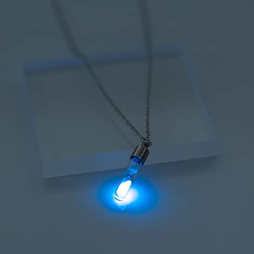 Necklace Pendant Chain Jewelry Women Men Fashion Hourglass Luminous Pendant Necklace Glow In The Dark Hollow Luminous Pendant Necklace Jewelry Blue von Focisa
