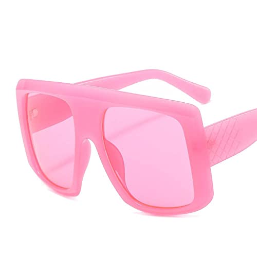 Sonnenbrille Damen Herren Sunglasses Big Frame Übergroße Sonnenbrille Für Frauen Luxusmarke Big Flat Top Sonnenbrille Fashion Square Gradient Color 2 von Focisa