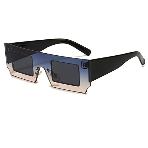 Sonnenbrille Damen Herren Sunglasses Punk Square Sonnenbrille Männer Sonnenbrille Für Frauen Goggle Shades Uv400 Driving Retro Eyewear Schwarz Braun 5 von Focisa