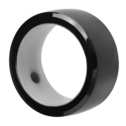 Smart Ring, R5 Tragbarer Universal-Keramik-NFC-Ring für Männer und Frauen, Wasserdichter 128G NFC-Smart-Ring mit 2 Gesundheitssteinen für Mobiltelefone, für IC, ID und NFC-Karte (L) von Focket