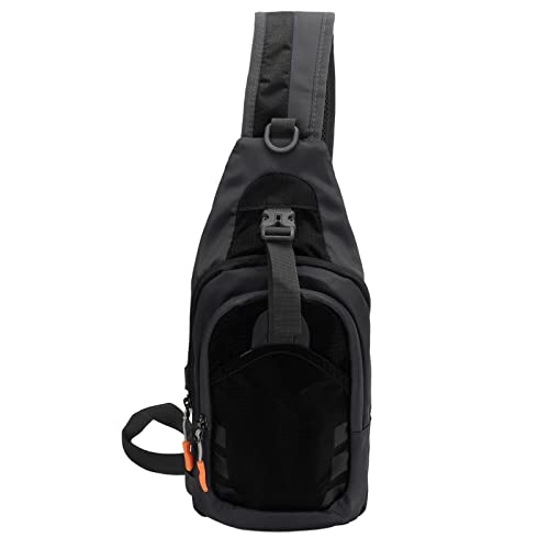 Sling Bag, große Kapazität, ergonomischer D-Ring, langlebig, multifunktional, abnehmbare Wasserflaschentasche für den täglichen Gebrauch (schwarz) von Fockety