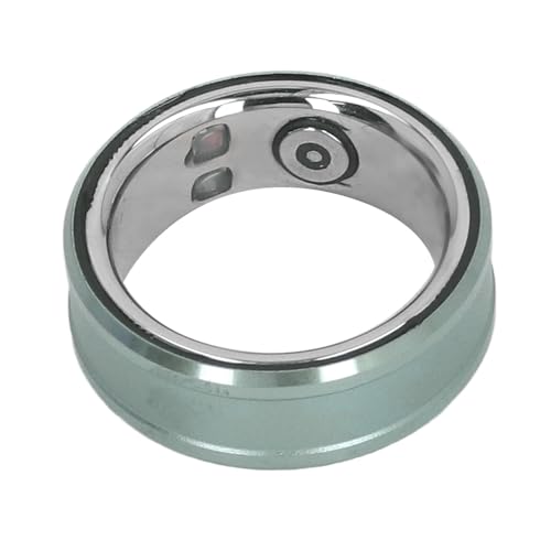 Smart Health Ring, Mehrere Sportmodi, Leichter, Wasserdichter Smart Ring aus Edelstahl für Fitness (Cyan) von Fockety