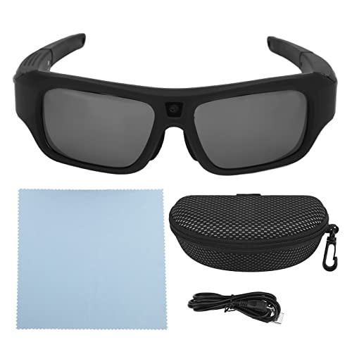Video-Sonnenbrille, Full-HD-Foto- und Videoaufzeichnung, Outdoor-Sport-Action-Kamera mit polarisierten Linsen, intelligente Kamerabrille, unterstützt 128 GB Speicher zum Fahren, Radfahren, Reiten von Fockety