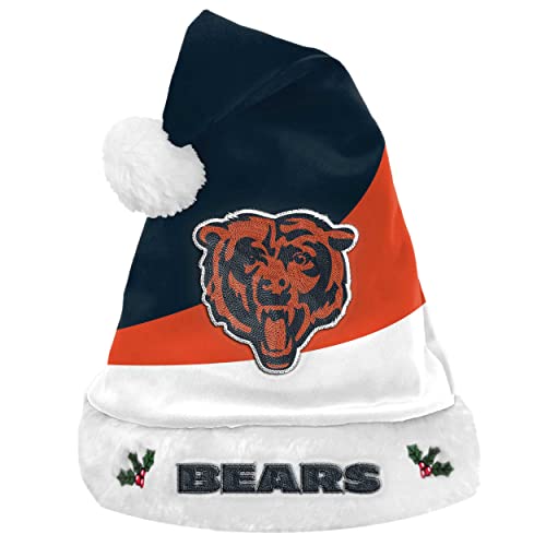 Foco Chicago Bears NFL 2021 Colorblock Santa Hat - One-Size von Foco