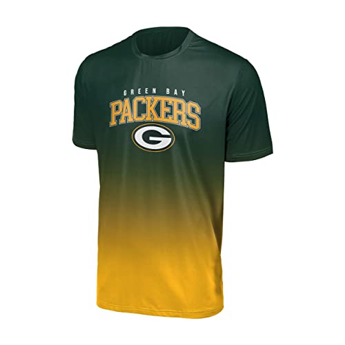 Foco Green Bay Packers NFL Gradient Mesh Jersey Short Sleeve Herren T-Shirt - XL von Foco