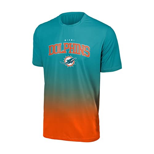 Foco Miami Dolphins NFL Gradient Mesh Jersey Short Sleeve Herren T-Shirt - L von Foco