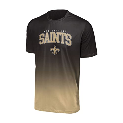 Foco New Orleans Saints NFL Gradient Mesh Jersey Short Sleeve Herren T-Shirt - L von Foco