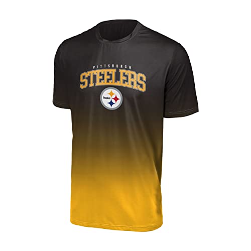 Foco Pittsburgh Steelers NFL Gradient Mesh Jersey Short Sleeve Herren T-Shirt - L von Foco