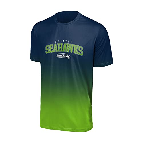 Foco Seattle Seahawks NFL Gradient Mesh Jersey Short Sleeve Herren T-Shirt - L von Foco