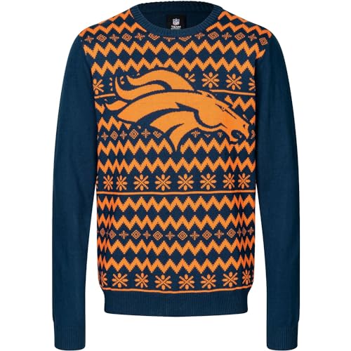 FOCO NFL Winter Sweater Xmas Strick Pullover Denver Broncos - M von FOCO