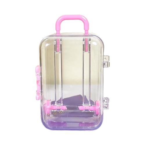 Mini Koffer Form Lippenstift Tasche Frauen Kleine Karte Gepäck Lagerung Box Puppen Zubehör Miniatur Trolley Reise Candy Box von Fogun