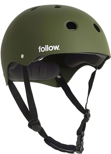 FOLLOW Safety First Helm 2024 Olive, S von FOLLOW