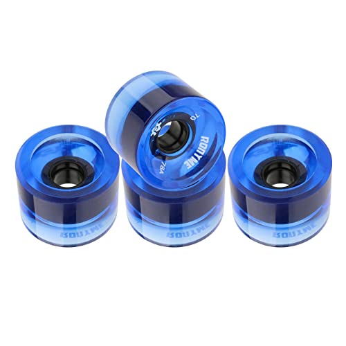 Folpus 4 Stück 70 Mm Longboard Ersatz Skateboard 78A Härte Räder Cruising Wheel ABEC Außenhülle, Blau von Folpus