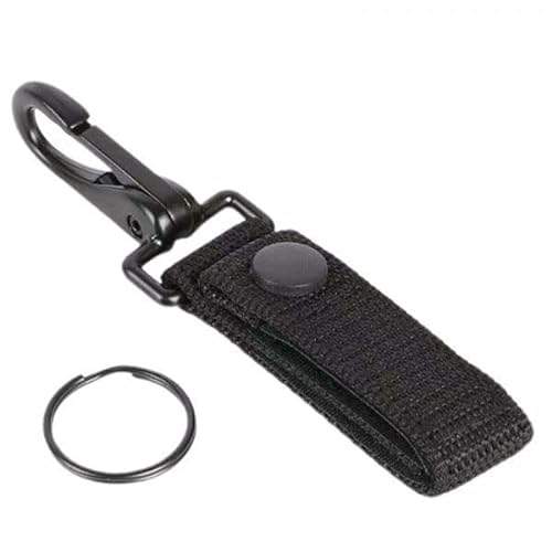 Folpus 4X Gürtelcliphalter, Schlüsselanhängerclip für Gürtel, Schlüsselanhängerring für Männer Und Frauen, Schwarz von Folpus