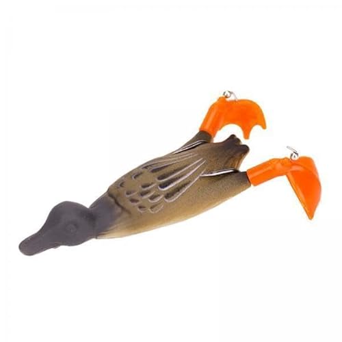 Folpus 6X Lockvögel für Raubfische, Entenmuster, Schwimmend, 9,5 cm Attraktive Entenlockvögel für Erfolgreiche Angeltouren von Folpus