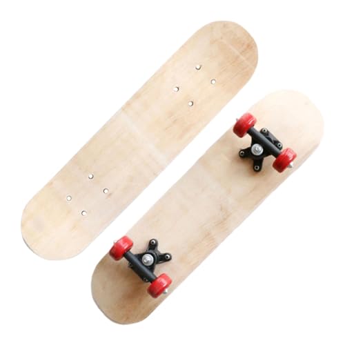 Folpus Blanko-Skateboard-Deck, DIY-Malerei-Holzdeck, Kinder-DIY-Skateboard für Jungen, Mädchen-Anfänger, 60 cm mit Rad von Folpus