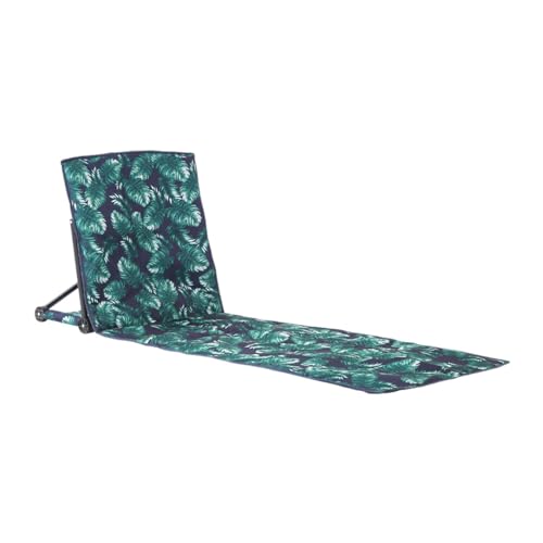 Folpus Klappbarer Strandstuhl für den Boden, klappbarer Loungesessel, leicht zusammenzuklappen und zu tragen, Strandstuhl mit Rückenlehne für Rucksackreisen, Grün von Folpus