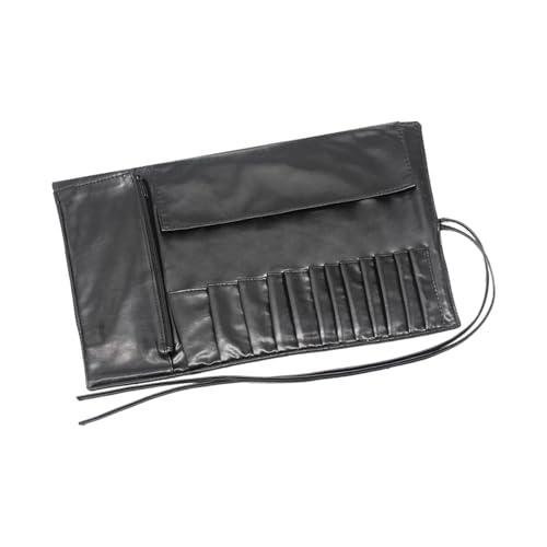 Folpus Make-up-Handtasche, Kosmetiktasche, 12 Fächer, tragbar, kompakte Reisegröße, faltbar, Organizer-Tasche für Augenbrauenstift, Make-up-Pinsel von Folpus