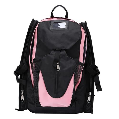 Folpus Rollschuh Rucksack, Schlittschuh Tragetasche, Skate Zubehör, Inline Skating Tasche, Skate Schuhe, Tasche für Skating Schuhe, Skistiefel, Rosa klein von Folpus