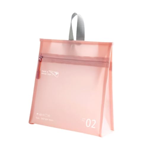 Folpus Tragbare Reise-Make-up-Tasche mit Reißverschluss, Kosmetiktasche für Zuhause, Damen, Gepäck, Herren, ROSA von Folpus