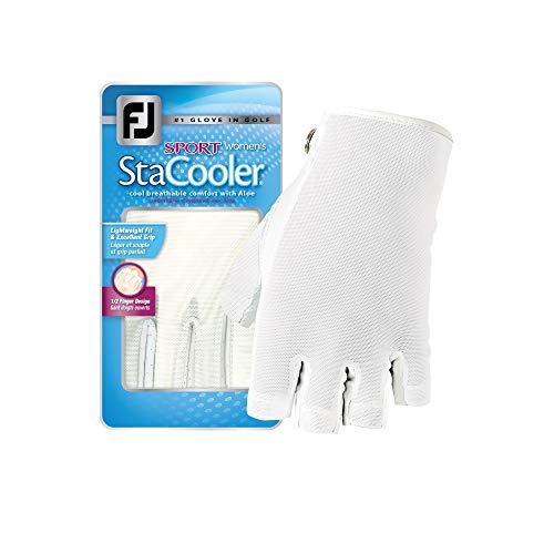 FootJoy Damen StaCooler Sport Golf-Handschuhe, Weiß, Large von FootJoy