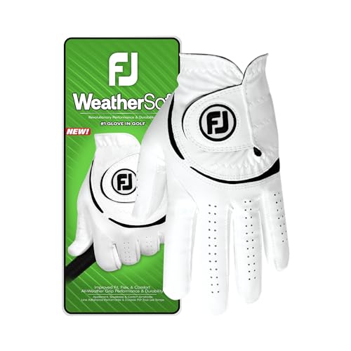 FootJoy Herren Weathersof Golfhandschuh, weiß/schwarz, XL von FootJoy