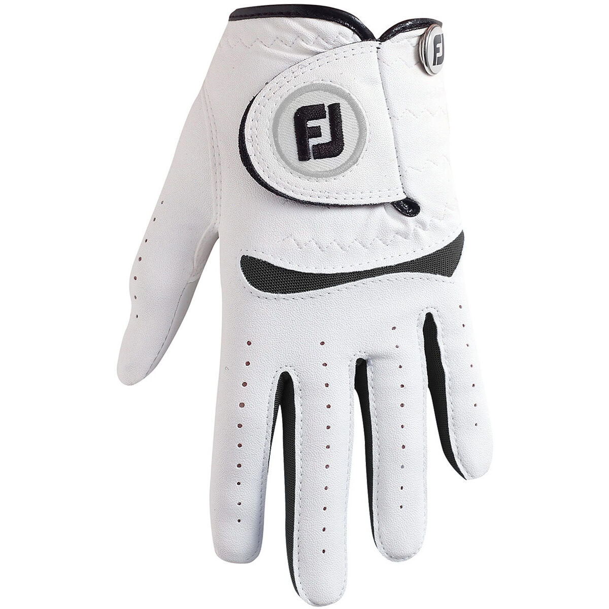 FootJoy Junior Golf Glove, Unisex, Left hand, Medium, White/black | American Golf von FootJoy