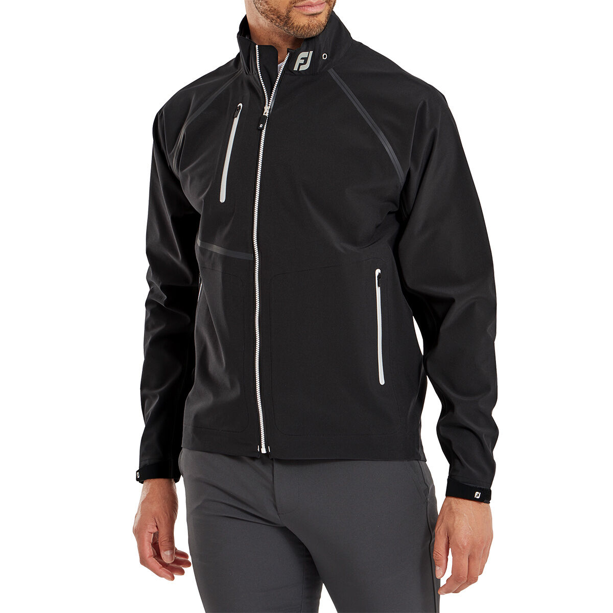 FootJoy Men's Hydrotour Full Zip Waterproof Golf Jacket, Mens, Black, Small | American Golf von FootJoy