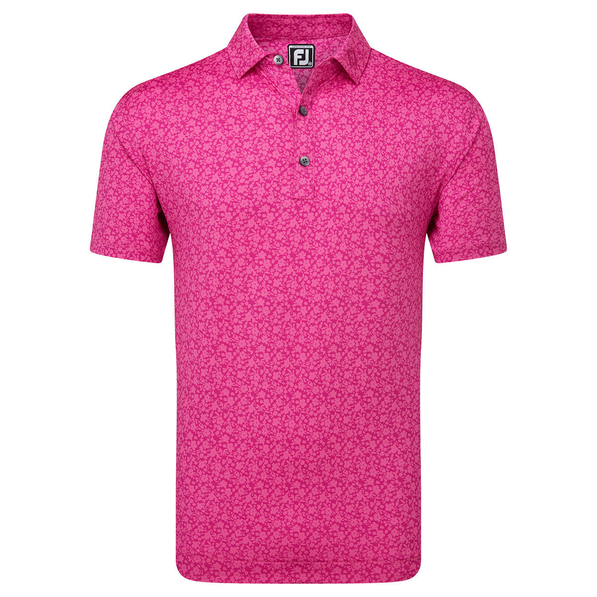 FootJoy Men's Painted Floral Golf Polo Shirt, Mens, Berry, Small | American Golf von FootJoy