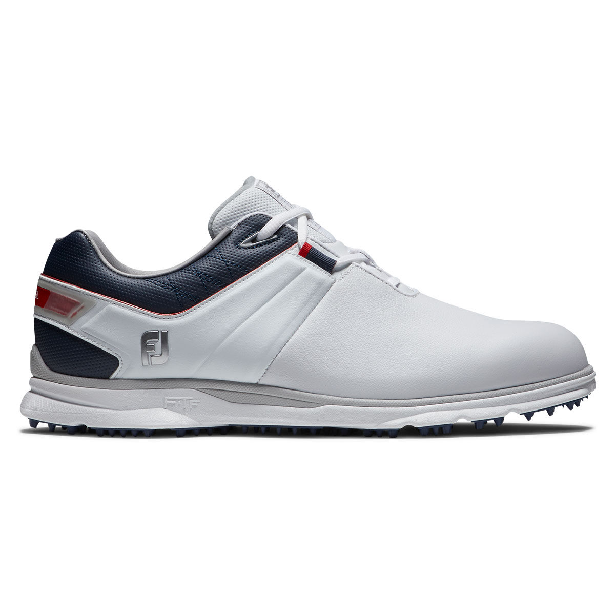 FootJoy Men's Pro SL Waterproof Spikeless Golf Shoes, Mens, White/navy/red, 6.5, Regular | American Golf von FootJoy