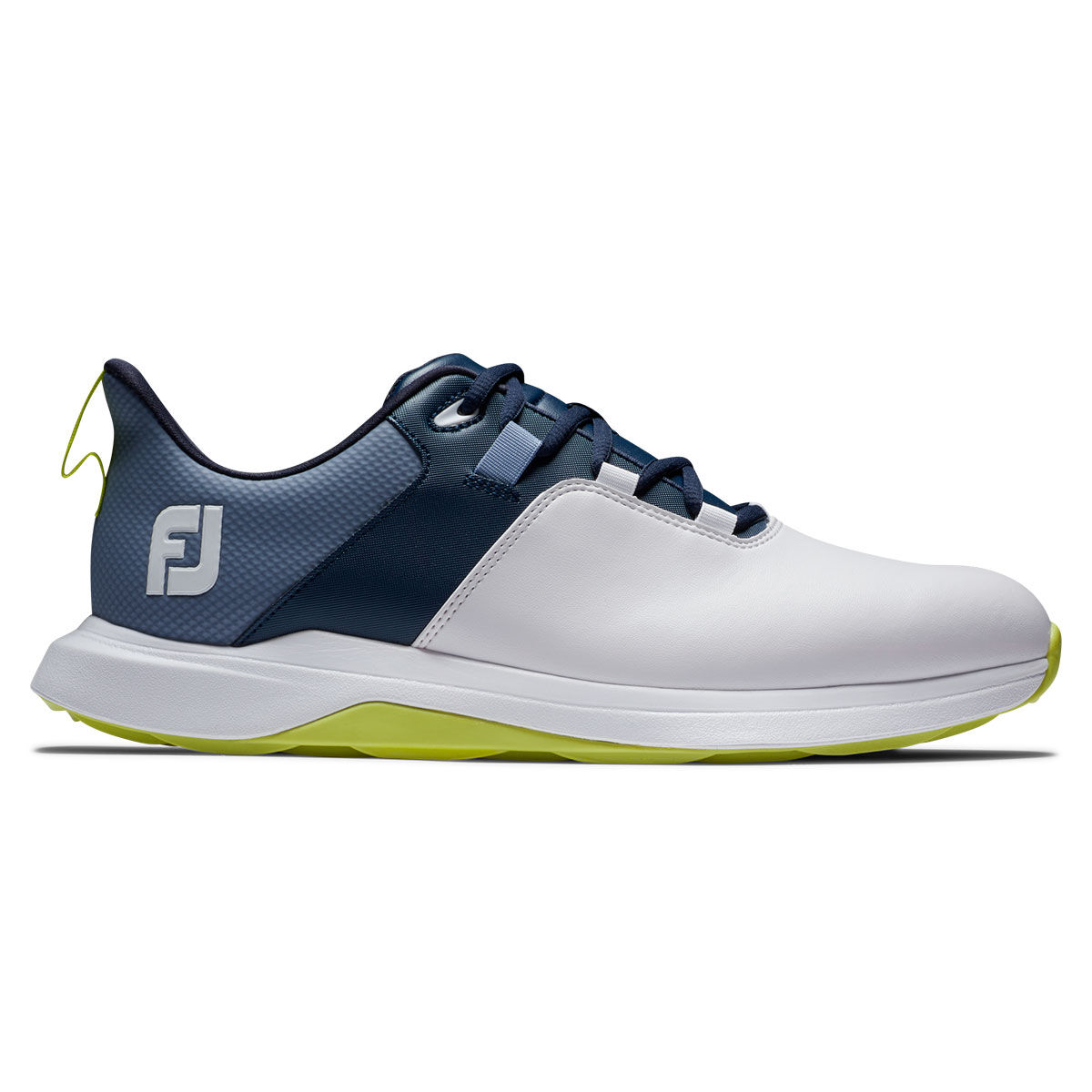 FootJoy Men's ProLite Waterproof Spikeless Golf Shoes, Mens, White/navy/lime, 10, Regular | American Golf von FootJoy