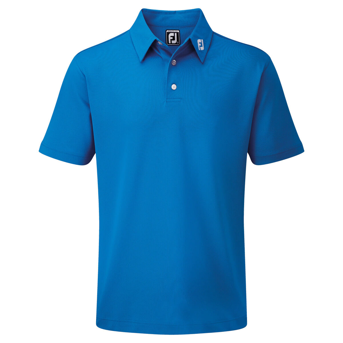 FootJoy Men's Stretch Pique Solid Colour Golf Polo Shirt, Mens, Blue, Large | American Golf von FootJoy