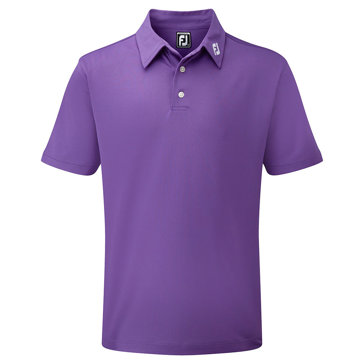 FootJoy Men's Stretch Pique Solid Colour Golf Polo Shirt, Mens, Purple, Large | American Golf von FootJoy