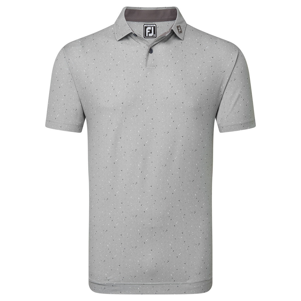 FootJoy Men's Tweed Texture Pique Golf Polo Shirt, Mens, Grey cliff, Xl | American Golf von FootJoy