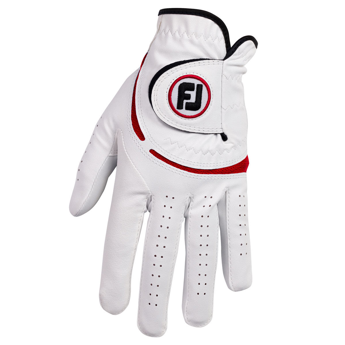 FootJoy Men's Weathersof Golf Glove, Mens, Left hand, Medium/large, White/red | American Golf von FootJoy