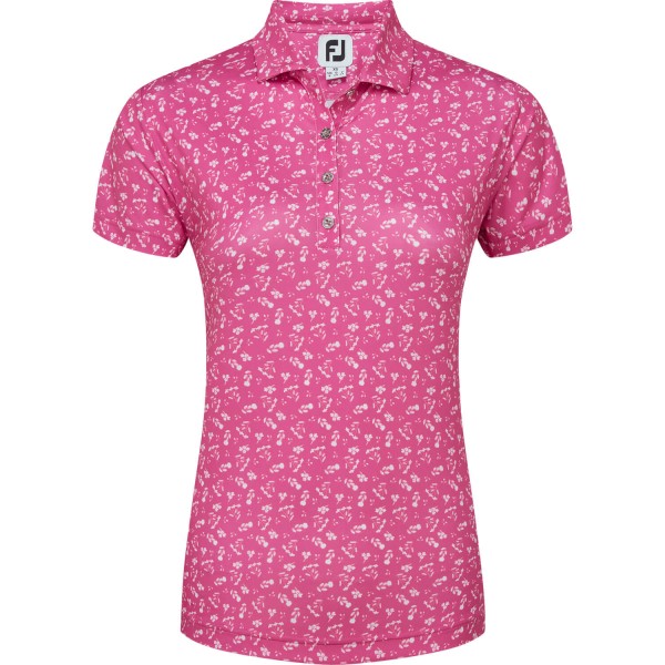 FootJoy Polo Essential Floral Print pinkweiß von FootJoy