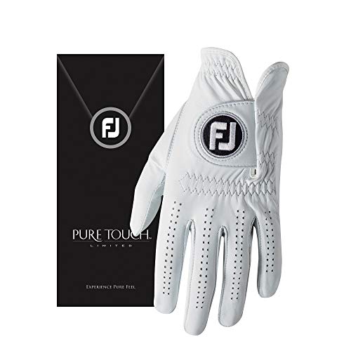FootJoy Pure Touch Limited Golfhandschuhe für Herren, Weiß, Größe L von FootJoy
