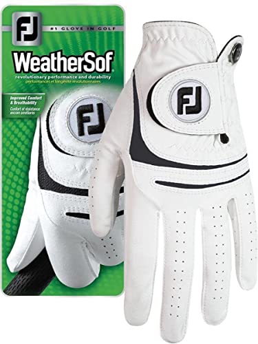 FootJoy WeatherSof Composite Golfhandschuh für Linkshänder Farbe: Weiß Größe: L von FootJoy