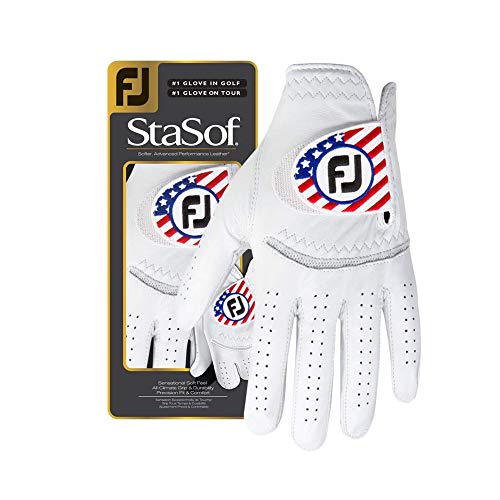 FootJoy StaSof Flag Gloves, Pearl, Large, Worn on Right Hand von FootJoy
