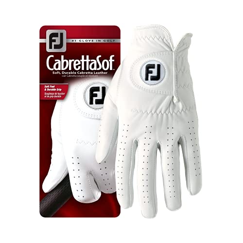Footjoy CabrettaSof Handschuhe für Herren, Weiß, Größe M von FootJoy