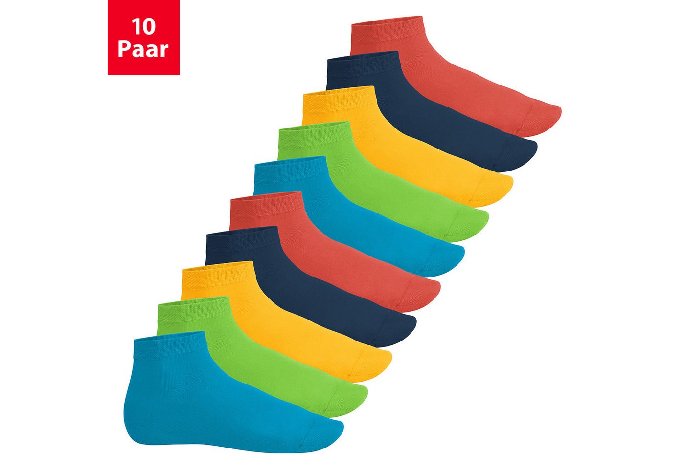 Footstar Kurzsocken EVERYDAY! 10 Paar Quarter Socken Kurzsocken Kurze Baumwoll Socken von Footstar