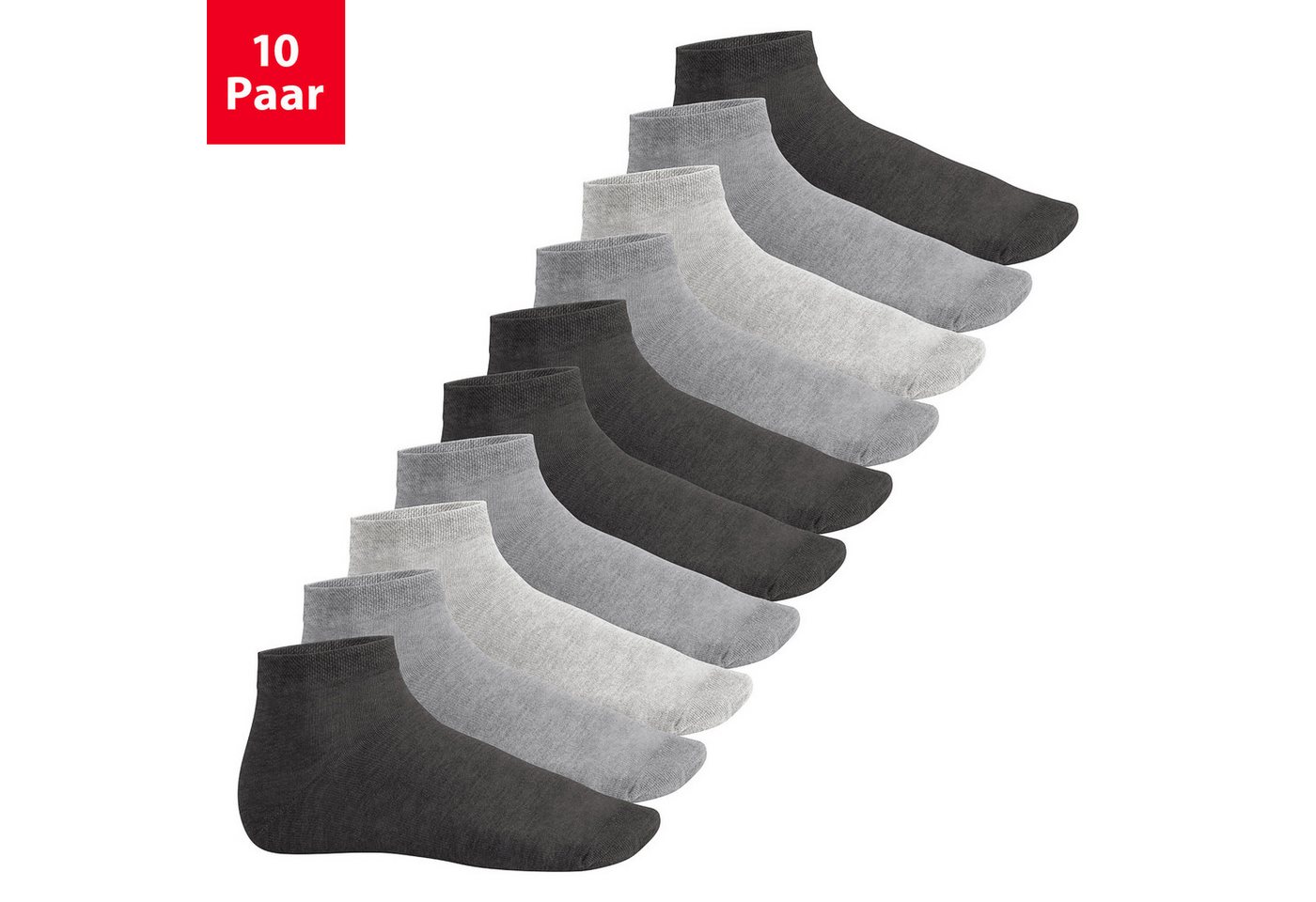 Footstar Kurzsocken EVERYDAY! 10 Paar Quarter Socken Kurzsocken Kurze Baumwoll Socken von Footstar
