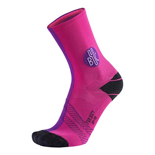 For.Bicy Damen Fahrradsocken Urban Cycling, Violet/Pink, 39/42, S100110 von For.Bicy