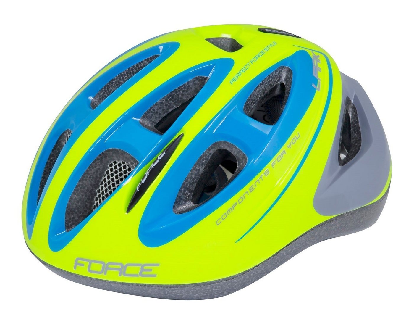 FORCE Fahrradhelm Helm FORCE LARK child gelbhimmelblau Gr.S von Force