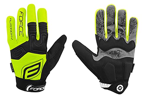 Force Fahrradhandschuh Autonomy, Langfingerhandschuh, Gel Grip Handschuh (gelb--fluo, M) von Force