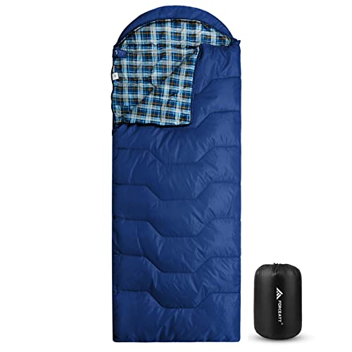 Forceatt Schlafsack, 3 bis 4 Jahreszeiten Deckenschlafsack Schlafsack für Camping, Reisen und Outdoor-Aktivitäten, Erwachsene und Jugendliche in 10 ℃ bis 25 ℃, Wasserdichter-Leicht-Warm-Atmungsaktiv. von Forceatt
