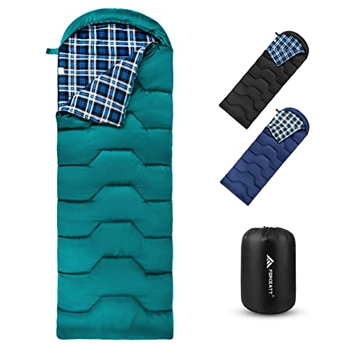 Forceatt Schlafsack, -8°C-10°C Flanell Schlafsack Winter für Erwachsene, wasserdichte Schlafsack Outdoor mit Tragetasche Ideal für Rucksackreisen, Indoor, Outdoor in 4 Jahreszeiten und Kaltes Wetter. von Forceatt