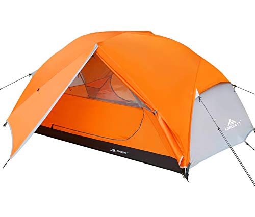 Forceatt Zelt 2 Personen Camping Zelt, 2 Doors Wasserdicht & Winddicht 3-4 Saison Ultraleichte Rucksack Zelt für Trekking, Camping, Outdoor. von Forceatt