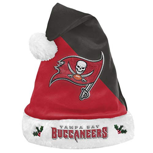 Forever Collectibles Foco Tampa Bay Buccaneers NFL 2021 Colorblock Santa Hat - Stück von Forever Collectibles